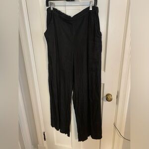 Like new CP shades, black linen wide leg pants large